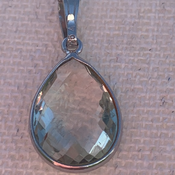 Genuine natural green amethyst 6.05ct pear cut Sterling silver 925 pendant/chain - Picture 11 of 13